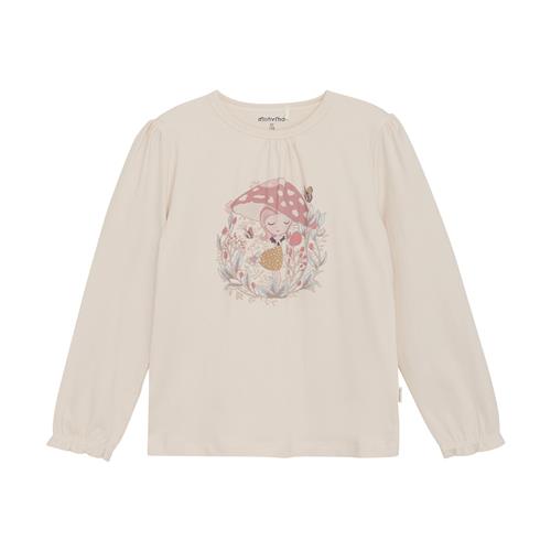 Minymo GOTS Langærmet T-shirt Sandshell  92 cm    92 cm  kvinde