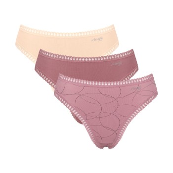 Sloggi Trusser 3P GO Crush High Leg Briefs Flerfarvet bomuld X-Small Dame