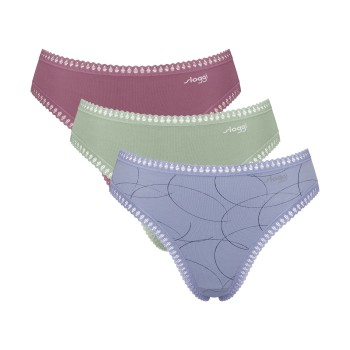 Sloggi Trusser 3P GO Crush High Leg Briefs Flerfarvet-2 bomuld X-Small Dame