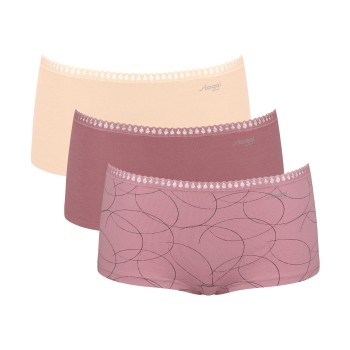 Sloggi Trusser 3P GO Crush Hipster Shorts Flerfarvet bomuld X-Small Dame