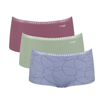 Sloggi Trusser 3P GO Crush Hipster Shorts Flerfarvet-2 bomuld X-Small Dame