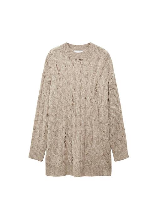 MANGO Pullover 'Home'  sand