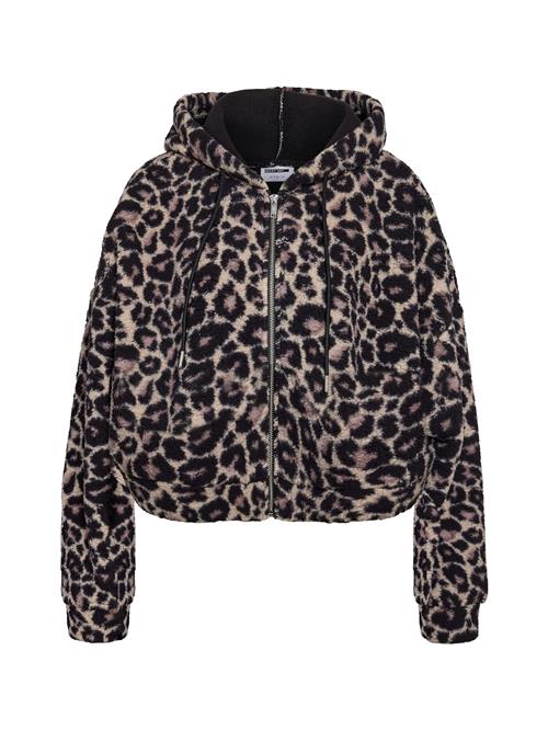 Noisy may Fleecejakke 'NMCUDDLE'  creme / brun / sort