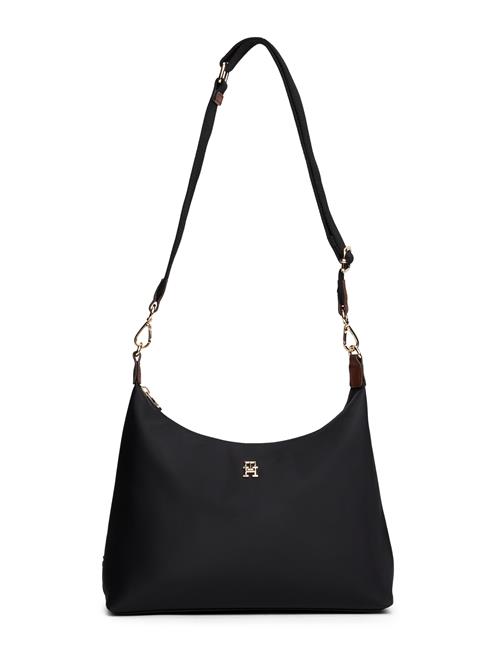 TOMMY HILFIGER Skuldertaske  kastaniebrun / sort