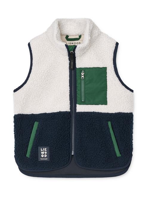 Se Liewood Vest 'Vada Pile'  navy / grøn / hvid ved About You