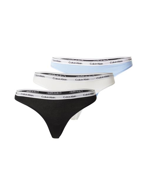 Calvin Klein Underwear String  lyseblå / sort / hvid
