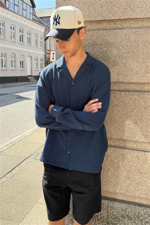 Aidan Skjorte - Navy - TeeShoppen