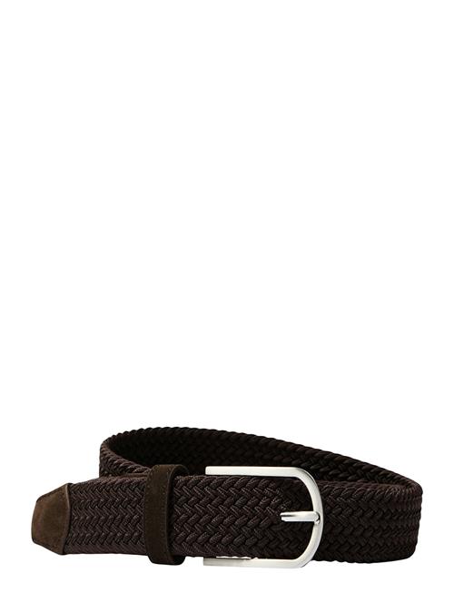 Slhtom Braided Textile Belt Selected Brown