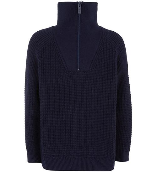 Emporio Armani Bluse m. Lynlås - Strik - Navy