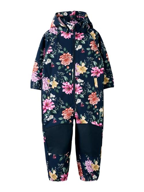 NAME IT Funktionsjakkesæt 'NMFAlfa08'  mørkeblå / gul / orange / lys pink