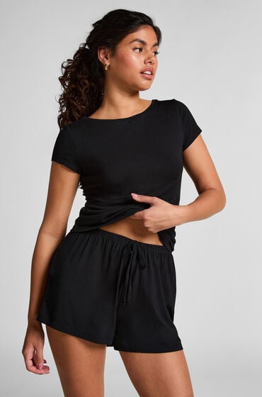 Hunkemöller Pyjamassæt i jersey sort