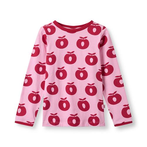 Småfolk Elstar Long-Sleeved Top with Apples Pink lilac Pink lilac-4-5 Y  Lyserød  4-5 år  kvinde