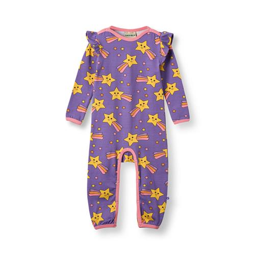 Småfolk Reegnt With Shooting Star Langærmet Babydragt Royal Purple  Royal purple-92 cm  Lilla  92 cm  kvinde