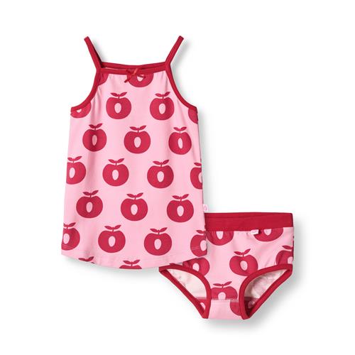 Småfolk Elstar Underwear Set with Apples Pink lilac Pink lilac-4-5 Y  Lyserød  4-5 år