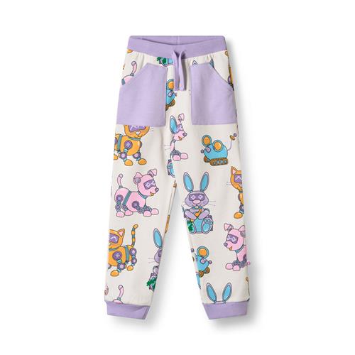 Småfolk Macoun With Robot Pets Joggingbukser Vanilla  Vanilla-2-3 Y  Hvid  2-3 år  kvinde