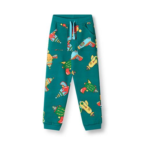 Småfolk Macoun With Space Blasters Joggingbukser Petroleum Green  Petroleum green-7-8 Y  Grøn  7-8 år  mand