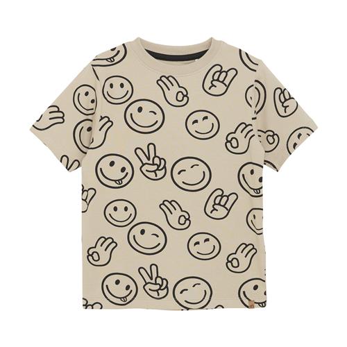 Minymo GOTS T-shirt Aop Oxford Tan  116 cm    116 cm  mand