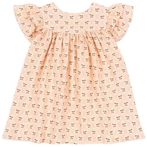 Konges Sløjd GOTS Coco Kjole Cherry Pink Motif 3 Y  Lyserød  3 år  kvinde