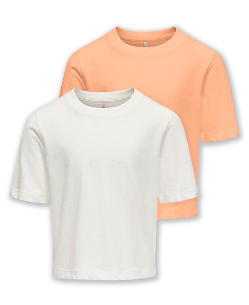 ONLY GIRLS Bluser & t-shirts 'KOGRex'  abrikos / hvid