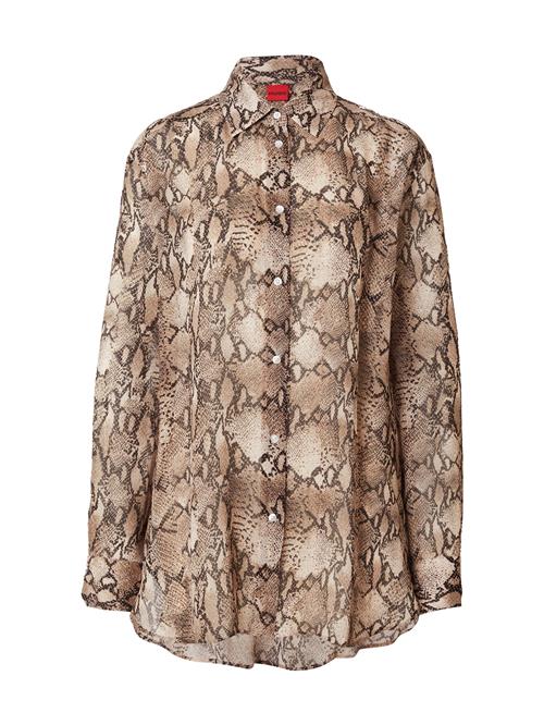 Se HUGO Bluse  creme / umbra / mørkebrun ved About You