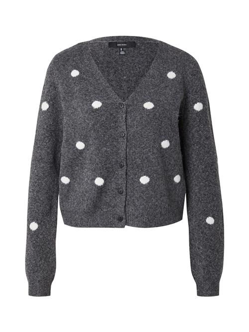 VERO MODA Pullover 'VMDOFFY INTARSIA'  mørkegrå / hvid