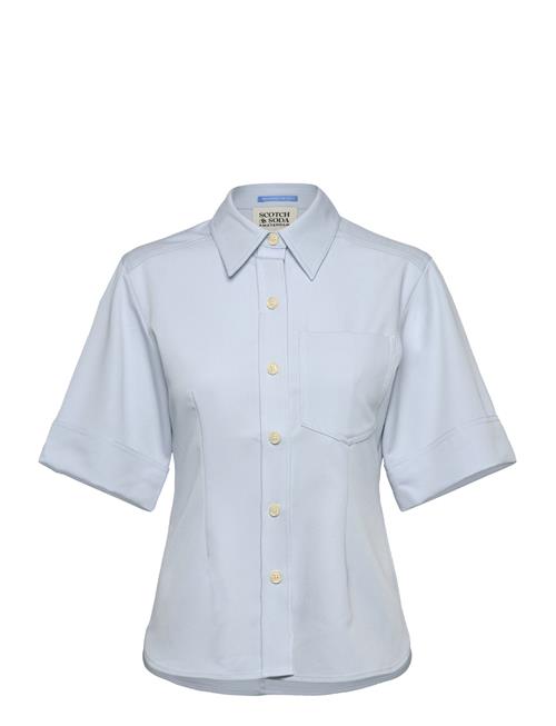Fitted Short Sleeve Shirt Scotch & Soda Blue