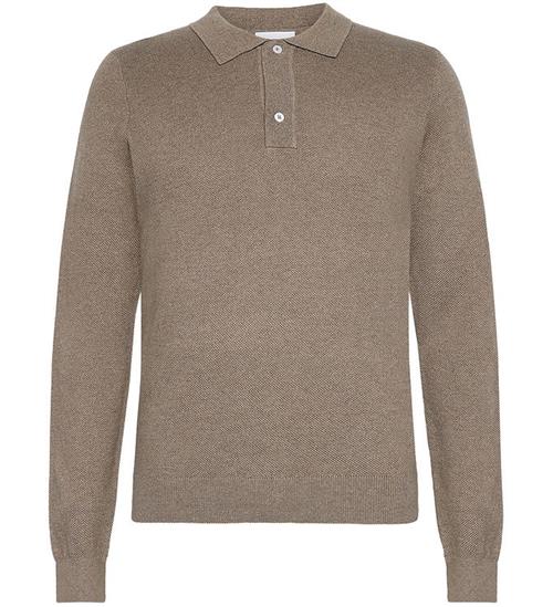Grunt Bluse - Polo Strik - GrHam - Nature Melange
