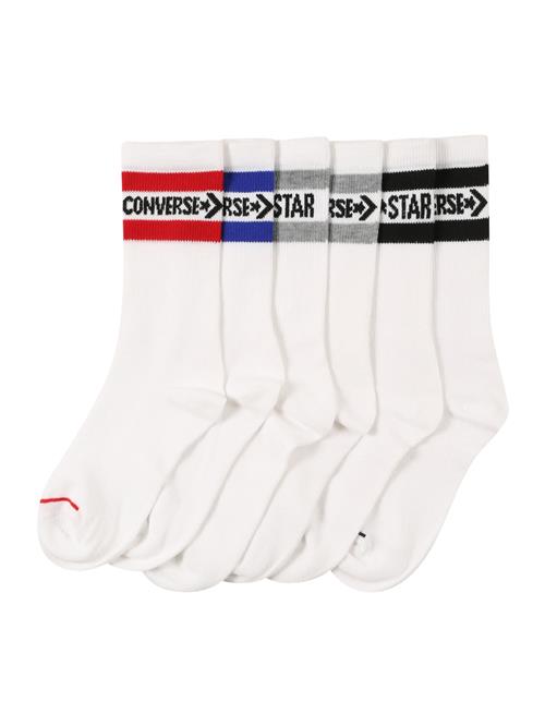CONVERSE Sokker 'WORDMARK CREW'  blå / grå / brandrød / sort / hvid