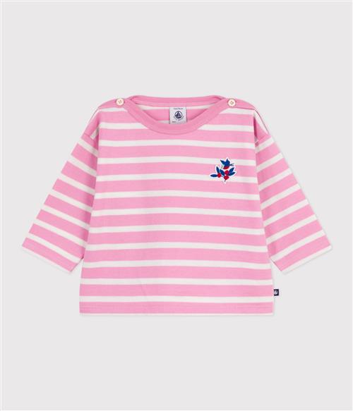 PETIT BATEAU Bluser & t-shirts 'MARINIERE'  pink / hvid
