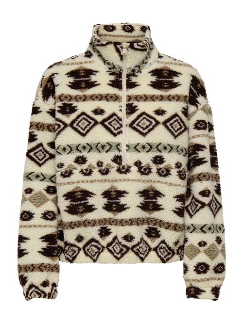 ONLY Pullover 'ONLJANNE'  brun / mørkebrun / pastelgul / mint
