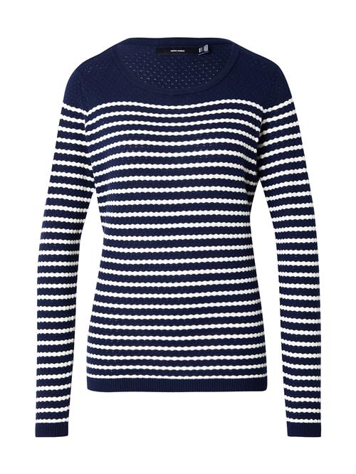 VERO MODA Pullover 'VMCARE'  blå / hvid