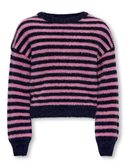 ONLY GIRLS Pullover 'Piumo'  pink / sort