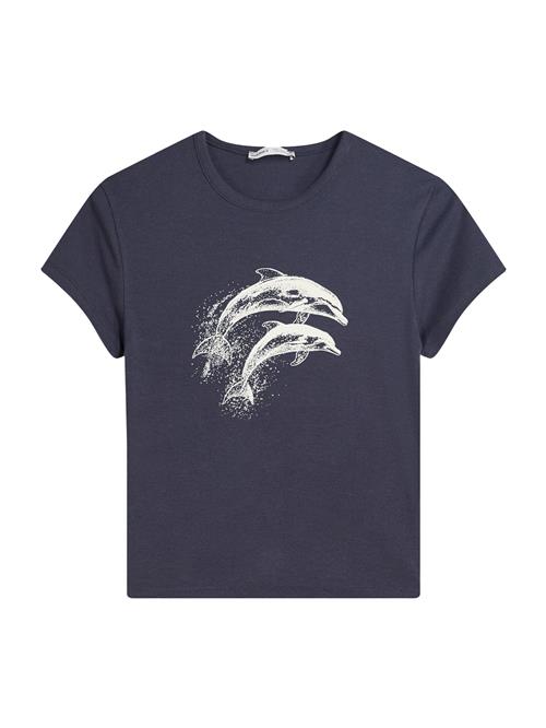 Bershka Shirts  marin / hvid