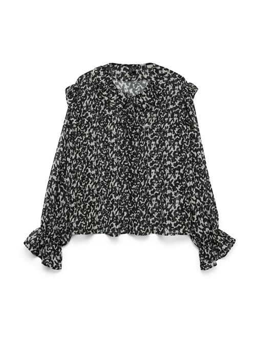 Se VERO MODA Bluse 'VMPETRA'  sort / hvid ved About You