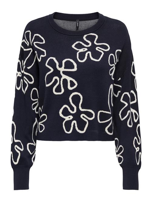ONLY Pullover 'ONLMONTANA'  navy / hvid
