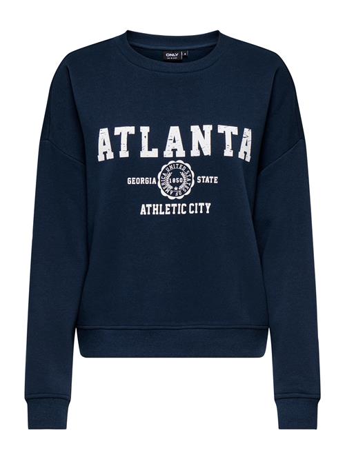 ONLY Sweatshirt  natblå / hvid