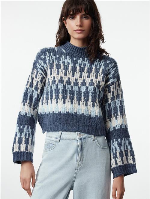 Trendyol Pullover  marin / lyseblå / hvid