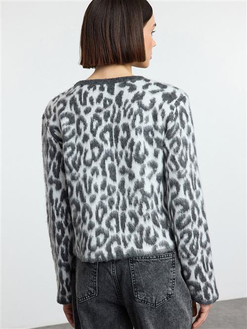 Trendyol Cardigan  antracit / lysegrå