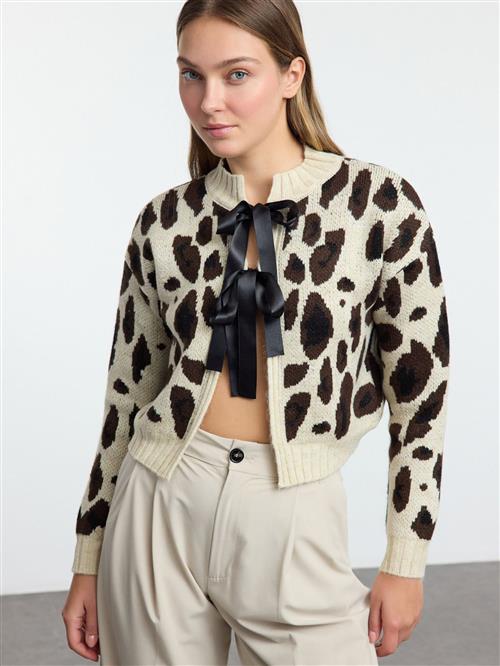 Trendyol Cardigan  creme / brun / sort