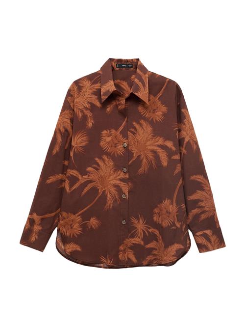 MANGO Bluse 'LANA'  kastaniebrun / cognac