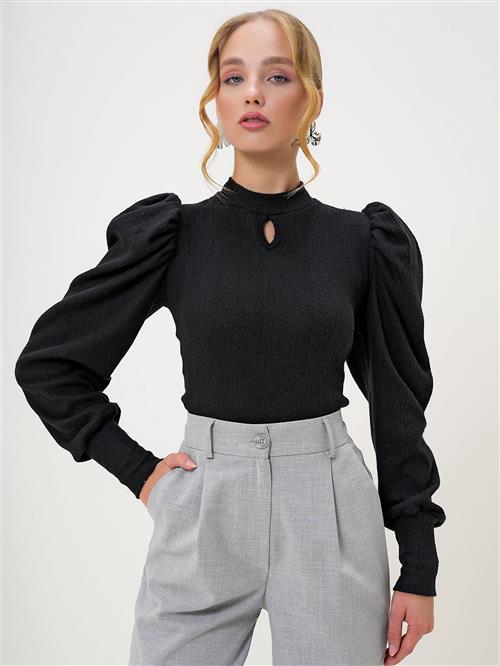 Trend Alaçati Stili Bluse  sort