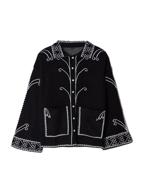 Trendyol Cardigan  sort / hvid