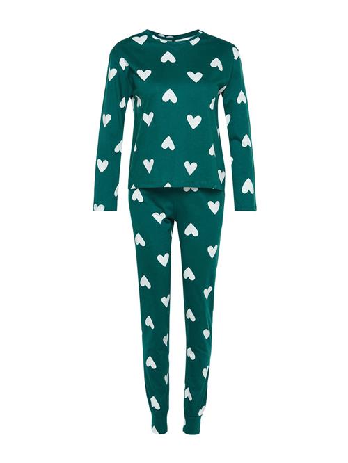 Trendyol Pyjamas  smaragd / hvid
