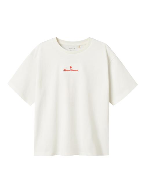 NAME IT T-shirt Neata Cloud Dancer Red Alert