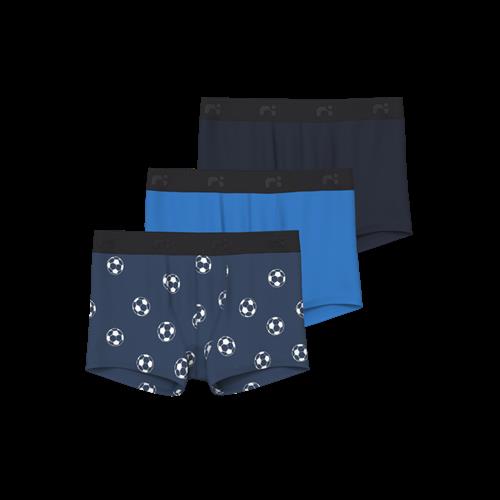 NAME IT 3-Pak Boxershorts Fodbold Dark Denim