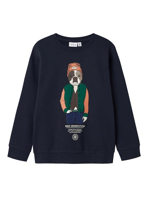NAME IT Loose Sweatshirt Salko Dark Sapphire