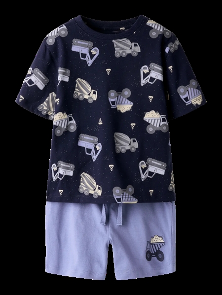 NAME IT Shorts Og T-shirt Sæt Hector Navy Blazer