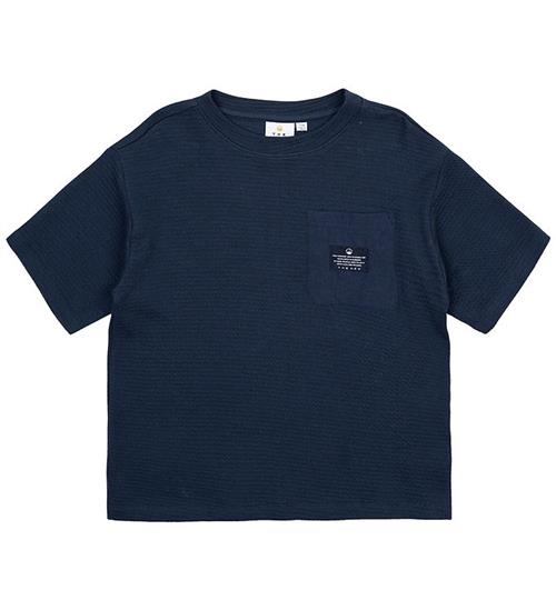 The New T-shirt - TnNudvig Waffle - Mood Indigo