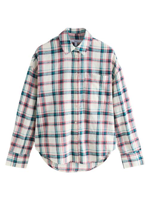 Next Bluse  turkis / natblå / lys rød / uldhvid