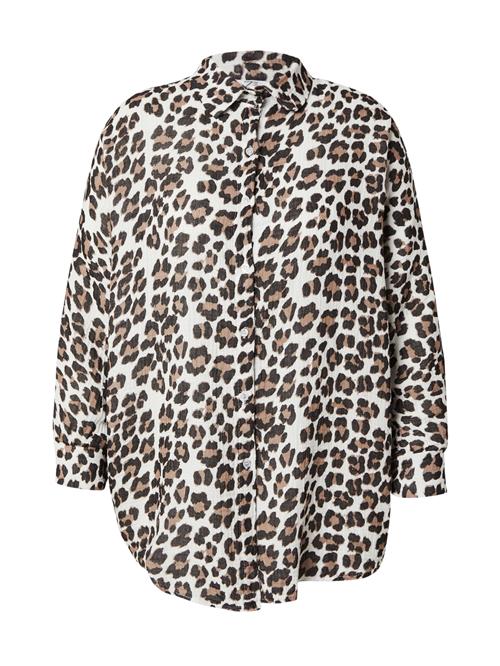 Z-One Bluse 'Le44ony'  brokade / sort / hvid